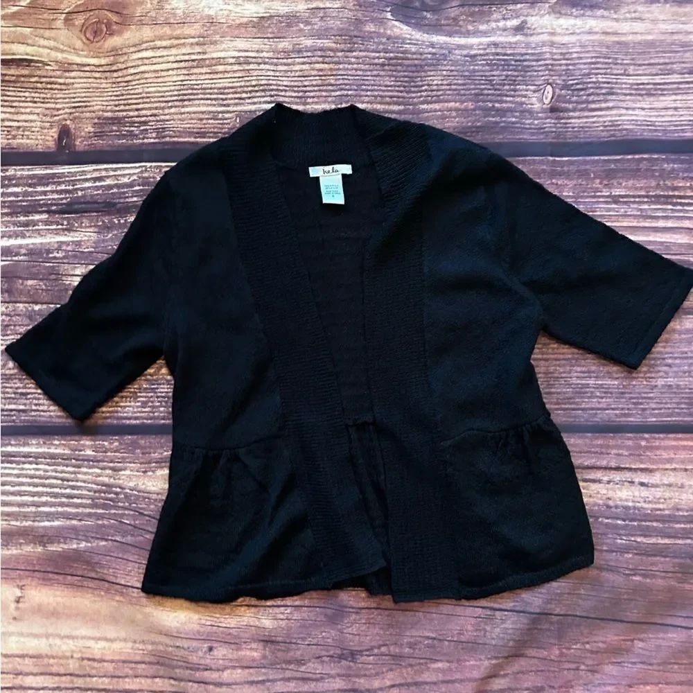 Women’s Kela Black Short Sleeve Sweater Size S